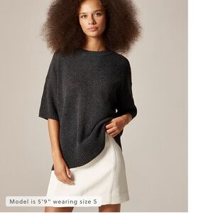 NWT J. Crew Oversized sweater-tee in vintage wool IVORY L